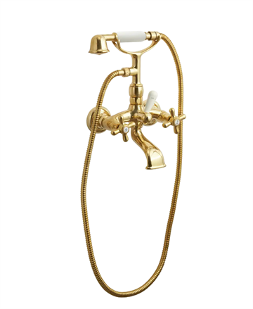 LAVABO Retro kar-/brusearmatur i Natur messing